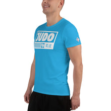 Classic Men's Judo Rash Guard - Short Sleeve Martial Arts Gear - Cyan