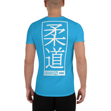 Classic Men's Judo Rash Guard - Short Sleeve Martial Arts Gear - Cyan