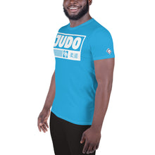 Classic Men's Judo Rash Guard - Short Sleeve Martial Arts Gear - Cyan