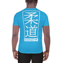 Classic Men's Judo Rash Guard - Short Sleeve Martial Arts Gear - Cyan