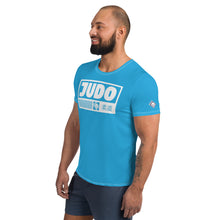 Classic Men's Judo Rash Guard - Short Sleeve Martial Arts Gear - Cyan