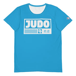 Classic Men's Judo Rash Guard - Short Sleeve Martial Arts Gear - Cyan