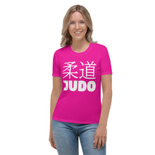 Classic Women's Judo Rash Guard - Short Sleeve Comfort for BJJ - Hollywood Cerise