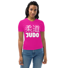 Classic Women's Judo Rash Guard - Short Sleeve Comfort for BJJ - Hollywood Cerise