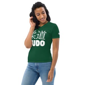 Classic Women's Judo Rash Guard - Short Sleeves for Training Comfort - Sherwood Forest