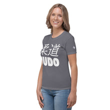 Classic Women's Rash Guard - Short Sleeve Judo Design for Performance - Charcoal