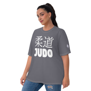 Classic Women's Rash Guard - Short Sleeve Judo Design for Performance - Charcoal