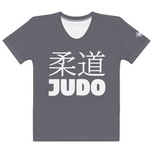 Classic Women's Rash Guard - Short Sleeve Judo Design for Performance - Charcoal