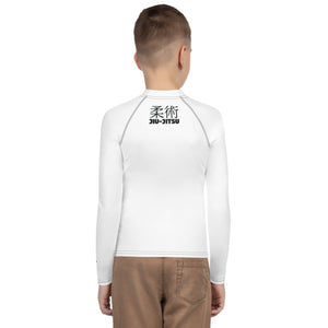 Classic Youth Boys BJJ Gear – Long Sleeve Rash Guard for Jiu-Jitsu – Snow