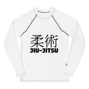 Classic Youth Boys BJJ Gear – Long Sleeve Rash Guard for Jiu-Jitsu – Snow