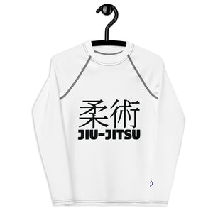 Classic Youth Boys BJJ Gear – Long Sleeve Rash Guard for Jiu-Jitsu – Snow