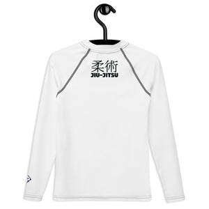 Classic Youth Boys BJJ Gear – Long Sleeve Rash Guard for Jiu-Jitsu – Snow