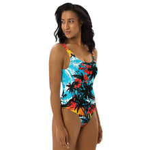 Coastal Chic: Women's Sunset Waves 001 One-Piece Swimsuit Beach Exclusive One-Piece Swimwear Womens