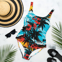 Coastal Chic: Women's Sunset Waves 001 One-Piece Swimsuit Beach Exclusive One-Piece Swimwear Womens