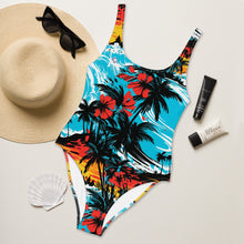 Coastal Chic: Women's Sunset Waves 001 One-Piece Swimsuit Beach Exclusive One-Piece Swimwear Womens