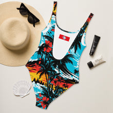 Coastal Chic: Women's Sunset Waves 001 One-Piece Swimsuit Beach Exclusive One-Piece Swimwear Womens