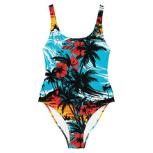 Coastal Chic: Women's Sunset Waves 001 One-Piece Swimsuit Beach Exclusive One-Piece Swimwear Womens