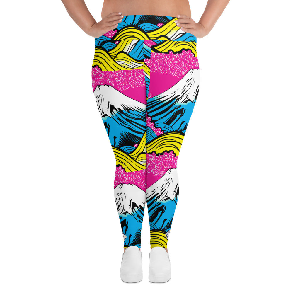 Plus High Rise Watercolor Yoga Leggings