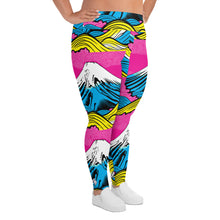 Colorful and Vibrant Roy Lichtenstein Mt Fuji Yoga Plus Sized Pants for Women 001