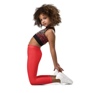 Colorful Comfort: Girls' Active Leggings in Solid Hues - Scarlet Exclusive Girls Kids Leggings Solid Color