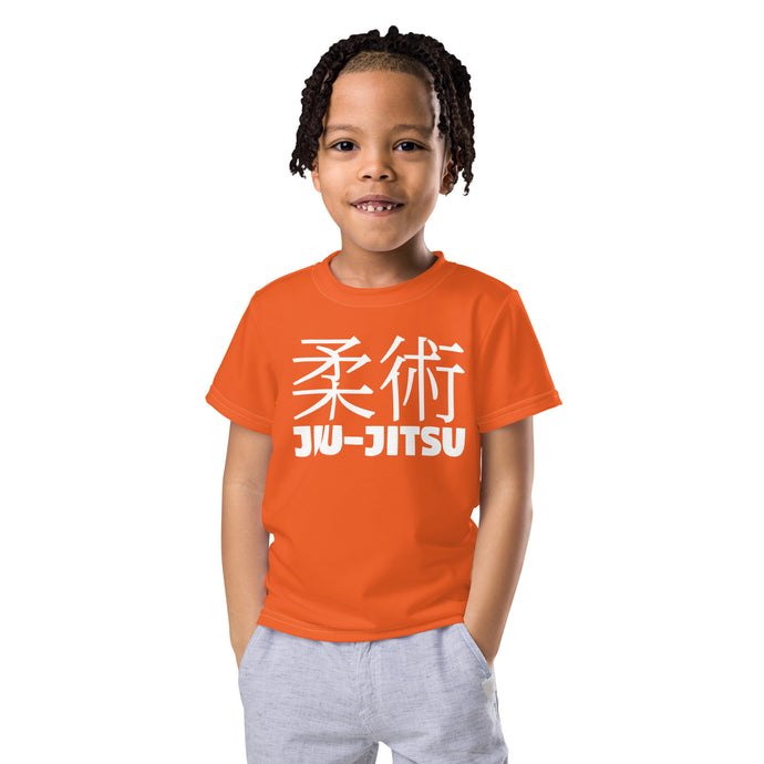 Colorful Confidence: Boy's Short Sleeve Classic Jiu-Jitsu Rash Guard - Flamingo Boys Exclusive Jiu-Jitsu Kids Rash Guard Short Sleeve