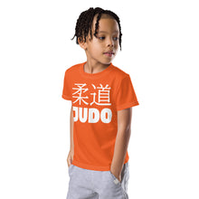 Colorful Confidence: Boy's Short Sleeve Classic Judo Rash Guard - Flamingo Boys Exclusive Judo Kids Rash Guard Short Sleeve