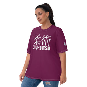 Comfortable and Durable Women's Classic Jiu-Jitsu Short Sleeve Rash Guard - Tyrian Purple