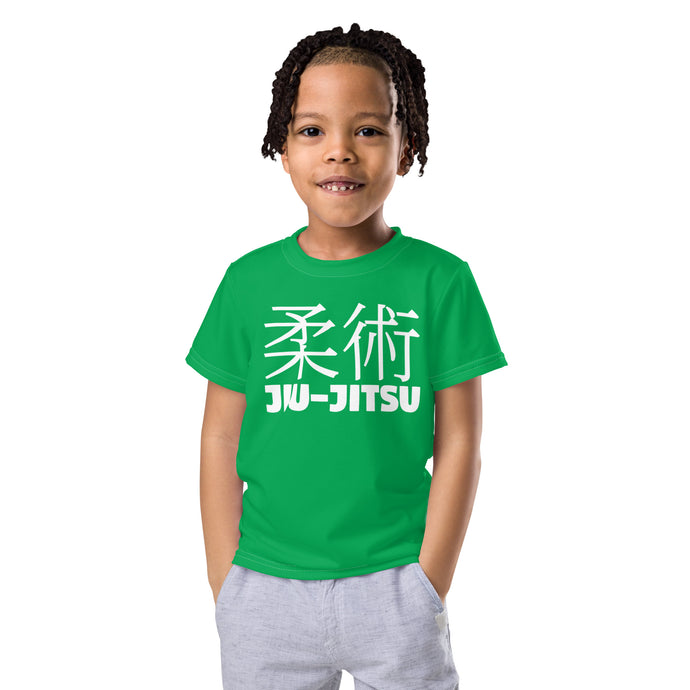 Comfortable Mobility: Boy's Short Sleeve Classic Jiu-Jitsu Rash Guard - Jade Boys Exclusive Jiu-Jitsu Kids Rash Guard Short Sleeve