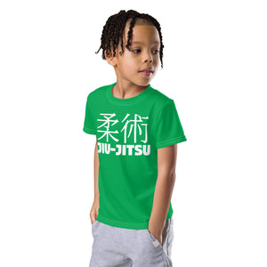 Comfortable Mobility: Boy's Short Sleeve Classic Jiu-Jitsu Rash Guard - Jade Boys Exclusive Jiu-Jitsu Kids Rash Guard Short Sleeve