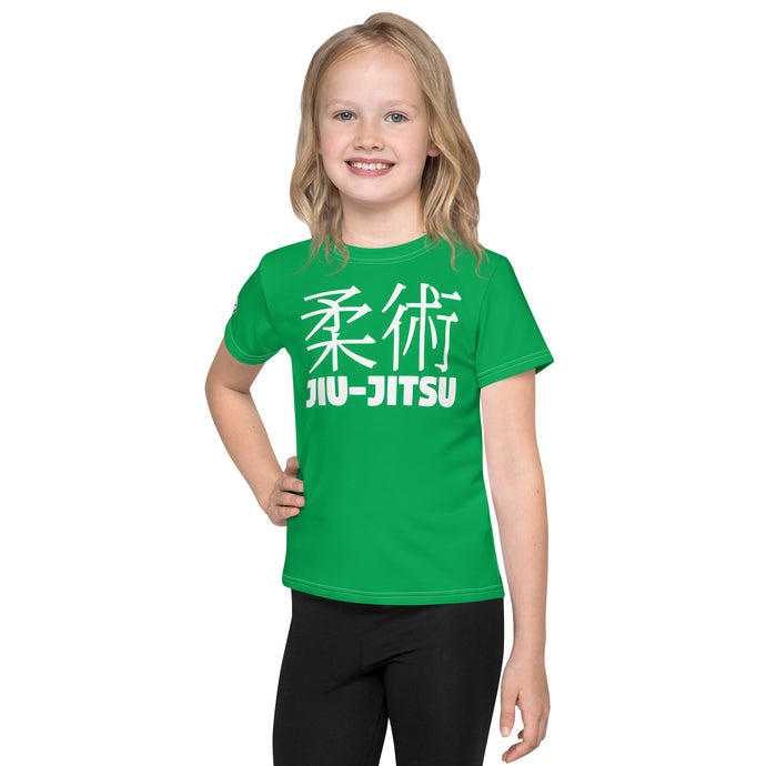 Comfortable Mobility: Girl's Short Sleeve Classic Jiu-Jitsu Rash Guard - Jade Exclusive Girls Jiu-Jitsu Kids Rash Guard Short Sleeve