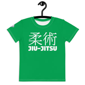 Comfortable Mobility: Girl's Short Sleeve Classic Jiu-Jitsu Rash Guard - Jade Exclusive Girls Jiu-Jitsu Kids Rash Guard Short Sleeve