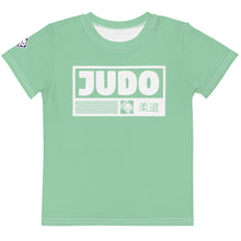 Comfortable Movement: Girl's Short Sleeve Judo Rash Guard - Vista Blue Exclusive Girls Judo Kids Rash Guard Short Sleeve