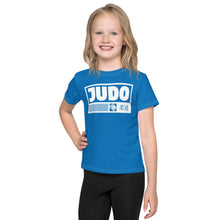 Confidence in Motion: Girl's Short Sleeve Judo Rash Guard - Azul Exclusive Girls Judo Kids Rash Guard Short Sleeve