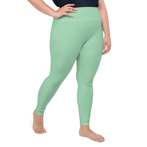 Confidence in Motion: Women's Plus Size Yoga Leggings - Vista Blue Exclusive Leggings Plus Size Solid Color Tights Womens