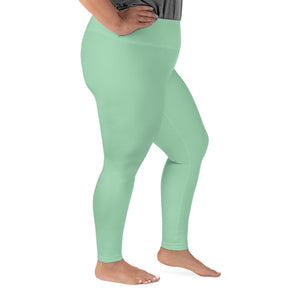 Confidence in Motion: Women's Plus Size Yoga Leggings - Vista Blue Exclusive Leggings Plus Size Solid Color Tights Womens