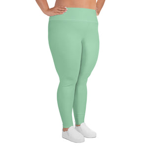 Confidence in Motion: Women's Plus Size Yoga Leggings - Vista Blue Exclusive Leggings Plus Size Solid Color Tights Womens