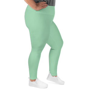 Confidence in Motion: Women's Plus Size Yoga Leggings - Vista Blue Exclusive Leggings Plus Size Solid Color Tights Womens