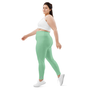 Confidence in Motion: Women's Plus Size Yoga Leggings - Vista Blue Exclusive Leggings Plus Size Solid Color Tights Womens