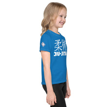 Confident Moves: Girl's Short Sleeve Classic Jiu-Jitsu Rash Guard - Azul Exclusive Girls Jiu-Jitsu Kids Rash Guard Short Sleeve