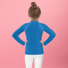 Cool Comfort: Kid's Long Sleeve Rash Guards in Solid Color - Azul Exclusive Girls Kids Long Sleeve Rash Guard Solid Color Swimwear