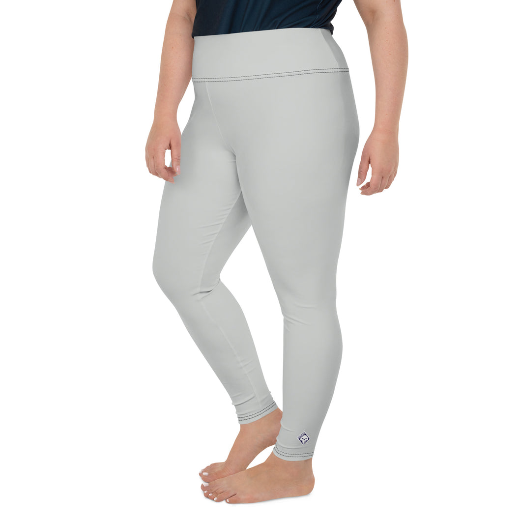 Curve Couture: Women's Plus Size Solid Color Yoga Leggings - Smoke Exclusive Leggings Plus Size Solid Color Tights Womens
