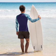 Deep Tide Compression Shield Men's Long Sleeve BJJ Rash Guard - The Great Wave Off Kanagawa 001