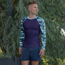 Deep Tide Compression Shield Men's Long Sleeve BJJ Rash Guard - The Great Wave Off Kanagawa 001