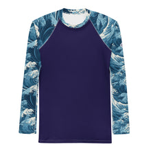 Deep Tide Compression Shield Men's Long Sleeve BJJ Rash Guard - The Great Wave Off Kanagawa 001