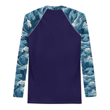 Deep Tide Compression Shield Men's Long Sleeve BJJ Rash Guard - The Great Wave Off Kanagawa 001