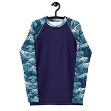 Deep Tide Compression Shield Men's Long Sleeve BJJ Rash Guard - The Great Wave Off Kanagawa 001