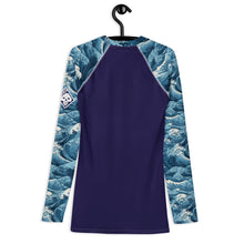 Deep Tide Compression Shield Men's Long Sleeve BJJ Rash Guard - The Great Wave Off Kanagawa 001