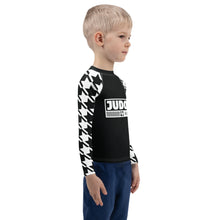 Dominate the Mat: Boy's Houndstooth Judo BJJ Rash Guard - Long Sleeve Boys Exclusive Houndstooth Judo Kids Long Sleeve Rash Guard