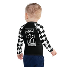 Dominate the Mat: Boy's Houndstooth Judo BJJ Rash Guard - Long Sleeve Boys Exclusive Houndstooth Judo Kids Long Sleeve Rash Guard