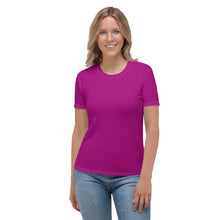 Durable Women's BJJ Rash Guard - Solid Color, Short Sleeves - Fresh Eggplant